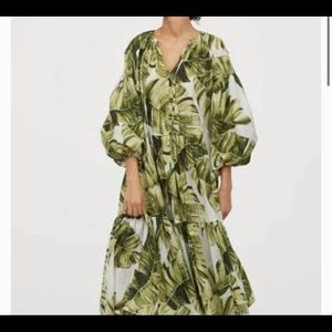 H and M dress leaf dress